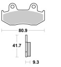 BRAKING Rear Brake Pads for YFZ 06-17