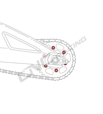 CNC Racing Kit de Porcas para Cremalheira M10X1.0mm