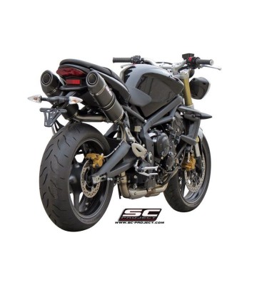 SC PROJECT OVAL Ponteiras de Escape para STREET TRIPLE 675 07-12