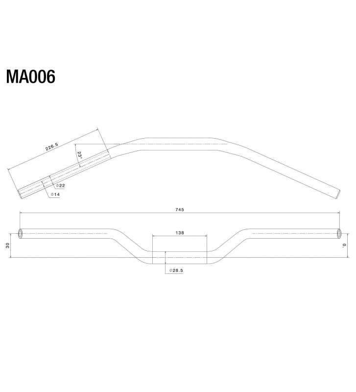 RIZOMA 1-1/8'' (22-29mm) Handlebar