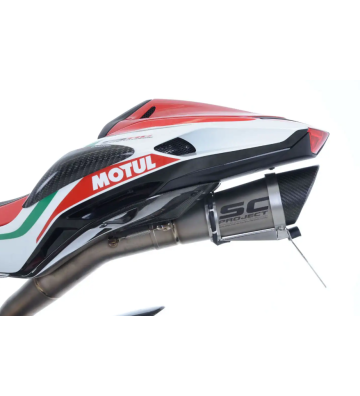 R&G Suporte de matricula para MV AGUSTA F4 RC 17- com ponteira de escape SC PROJECT