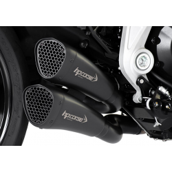 HP CORSE HYDROFORM SHORT R BLACK Ponteiras de Escape para Ducati Diavel 1260