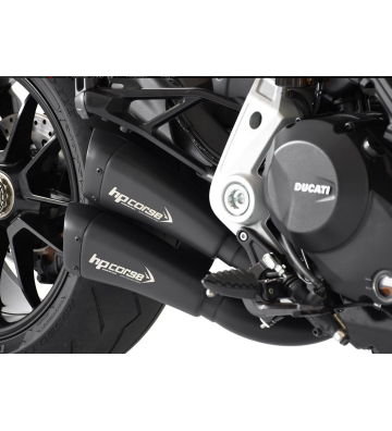 HP CORSE HYDROFORM SHORT R BLACK Ponteiras de Escape para Ducati Diavel 1260