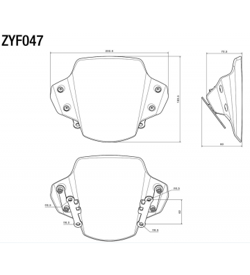 Rizoma Vidro de carenagem para Yamaha MT-09 21-