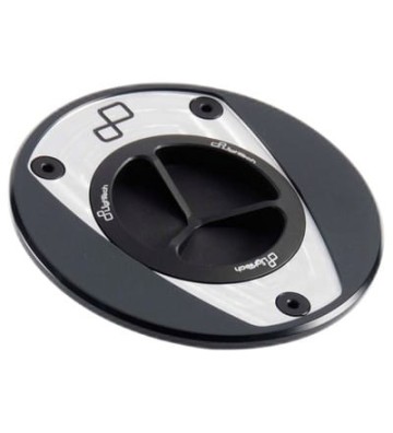 LIGHTECH Black and White Gas Cap for Kawasaki ZX4RR 2024