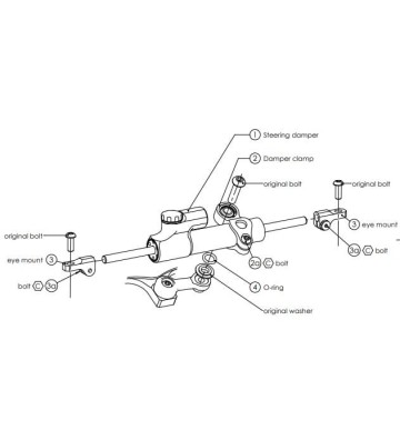 HYPERPRO RSC Steering Damper RCS Kit for TENERE 700 World Raid 22-23