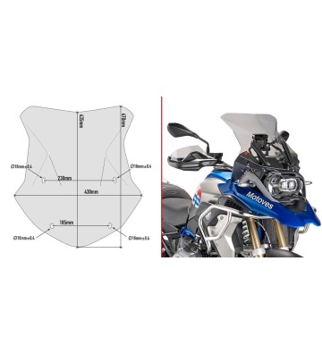 GIVI Vidro de Carenagem para BMW R 1250 GS / ADVENTURE 19-23