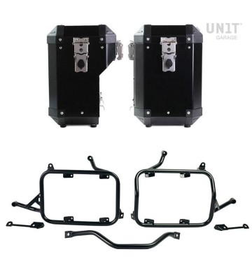 UNIT GARAGE Pair of Atlas Aluminium Panniers 47L+41L with Subframes for BMW R1300GS 23-