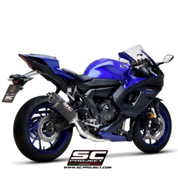 SC PROJECT Full Racing Exhaust System with SC1-S Slip-on for Yamaha YZF-R7 21-