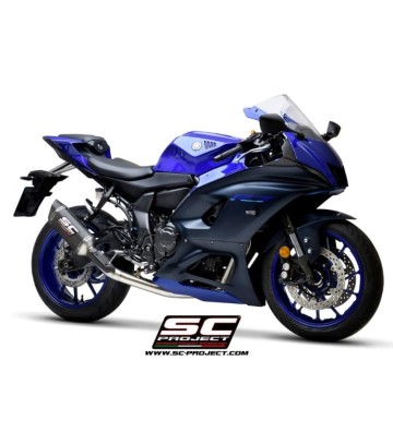 SC PROJECT Full Racing Exhaust System with SC1-S Slip-on for Yamaha YZF-R7 21-24