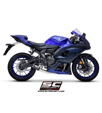 SC PROJECT Full Racing Exhaust System with CR-T Slip-on for Yamaha YZF-R7 21-