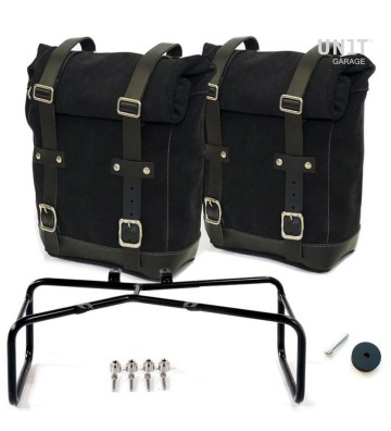 UNIT GARAGE Waxed Suede Side Pannier Scram 10L-14L + Double Subframe for BMW R NINE T