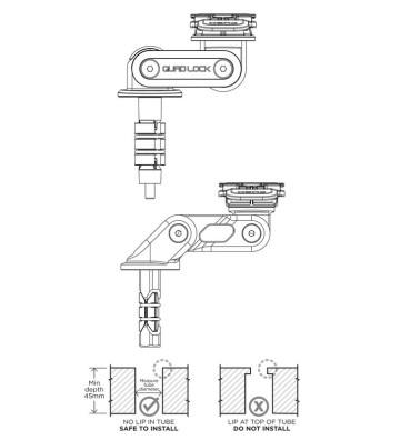 QUADLOCK Suporte de montagem da coluna de direção