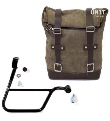 UNIT GARAGE "Waxed Suede" Right Side Bag 10L-14L for TRIUMPH Bonneville T100 17-