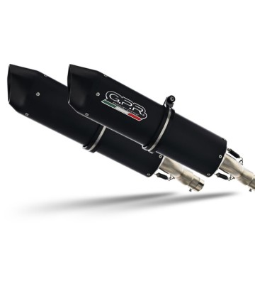 GPR Pair of FURORE NERO Silencers for BMW K1600 GT 10-16