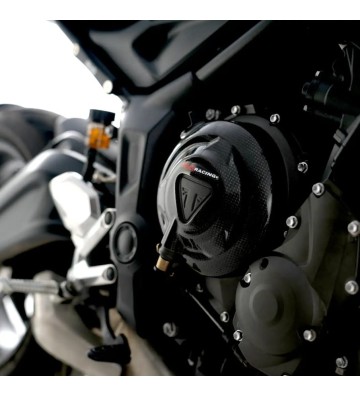 R&G Carbon Engine Case Sliders Kit for TRIUMPH Trident 660 21- / Tiger Sport 660 22-24 / Daytona 660 24-25