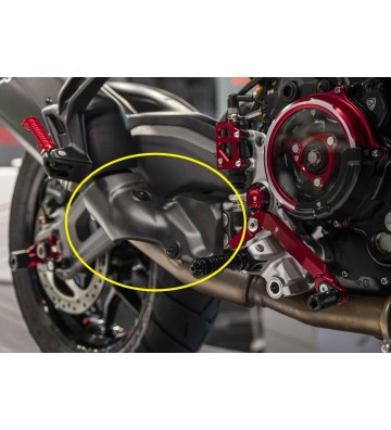 CNC RACING Exhaust Pipe Carbon Heat Guard for DUCATI MULTISTRADA V2/S 2025