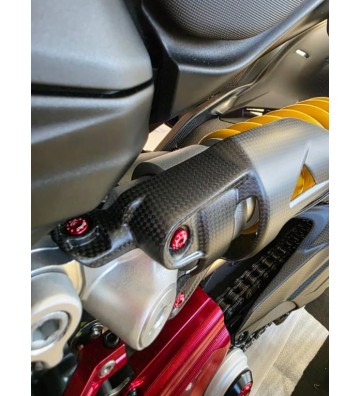 CNC RACING Rear Shock Absorber Carbon Guard for DUCATI MULTISTRADA V2/S 2025