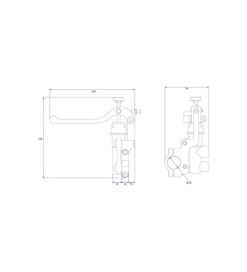 CNC RACING Kit de Bomba de Travão Traseiro