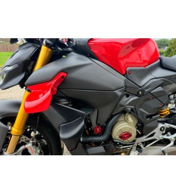 CNC RACING Proteção Lateral de Motor Esquerda em Carbono para DUCATI Streetfighter V4/S 25-26