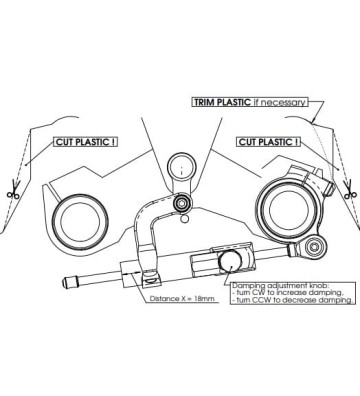 HYPERPRO CSC Steering Damper Kit for BMW R1200GS LC 2013