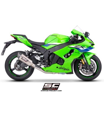 SC PROJECT Ponteira de Escape SC1-R com Supressor de Catalisador 250mm para KAWASAKI ZX-10R/RR 2026