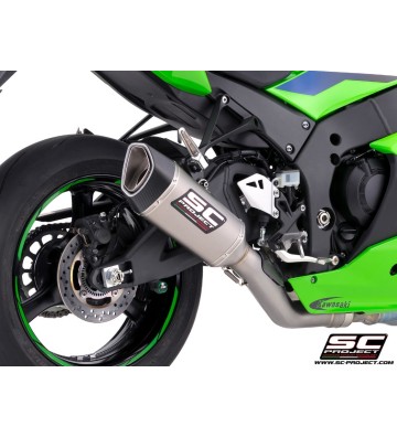 SC PROJECT Ponteira de Escape SC1-R com Supressor de Catalisador 250mm para KAWASAKI ZX-10R/RR 2026