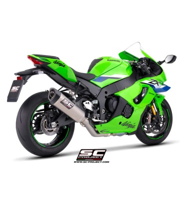 SC PROJECT Ponteira de Escape SC1-R com Supressor de Catalisador 350mm para KAWASAKI ZX-10R/RR 2026