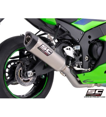 SC PROJECT Ponteira de Escape SC1-R com Supressor de Catalisador 350mm para KAWASAKI ZX-10R/RR 2026