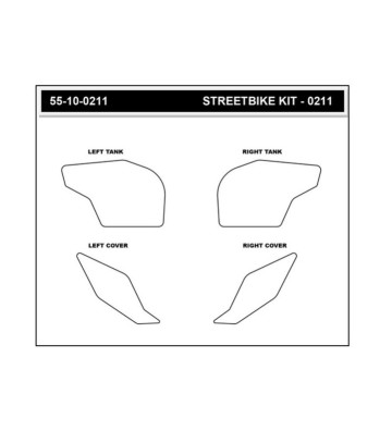 STOMPGRIP Autocolante Lateral de Depósito para CBR600RR 24-