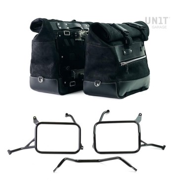 UNIT GARAGE CULT 40L-50L Side Bags in Waxed Suede Kit for YAMAHA Ténéré 700 25-