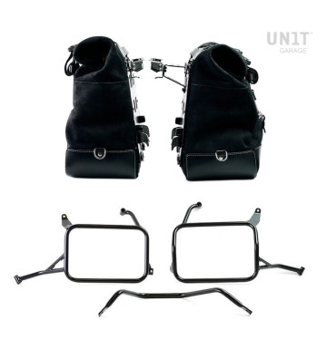 UNIT GARAGE CULT 40L-50L Side Bags in Waxed Suede Kit for YAMAHA Ténéré 700 25-