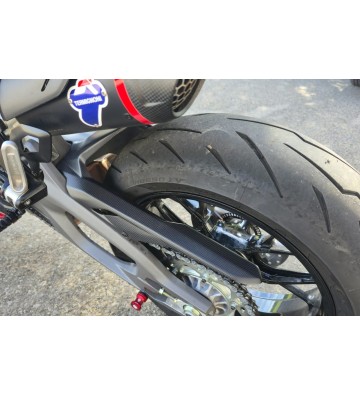 CNC RACING Guarda Lamas Traseiro com Proteção de Corrente Superior em Carbono para DUCATI Streetfighter V2/S 25-26