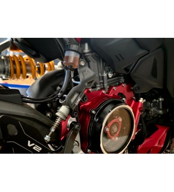 CNC RACING Carbon Rear Brake Master Cylinder Guard for DUCATI Streetfighter V2/S 25-26 / Panigale V2/S 25-26